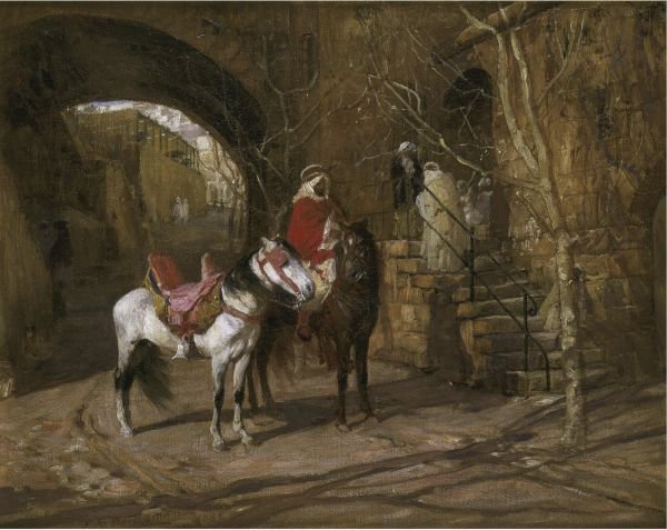 Horseman In A Courtyard