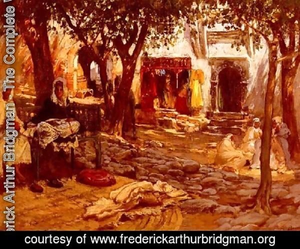 Frederick Arthur Bridgman - Idle Moments: An Arab Courtyard