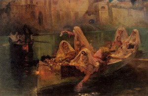 Frederick Arthur Bridgman - The Harem Boats