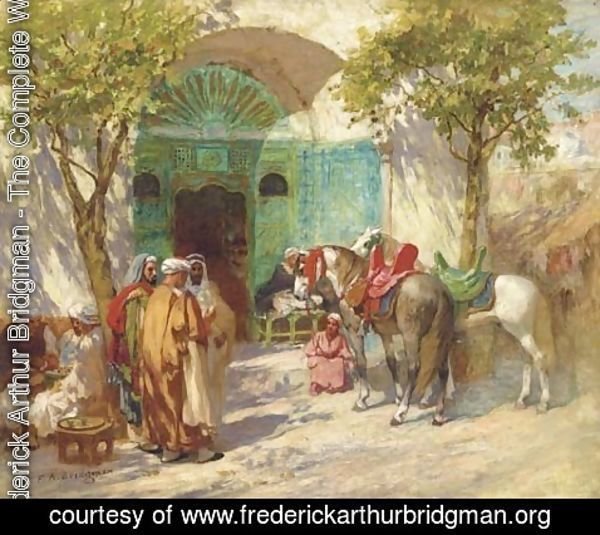 Frederick Arthur Bridgman - Outside the Mosque