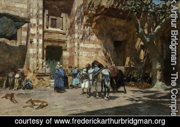 Frederick Arthur Bridgman - Halt At Tangiers