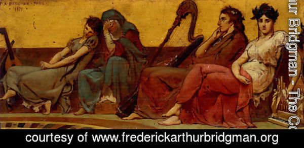 Frederick Arthur Bridgman - Design For The Decoration Of An Aeolian Harp