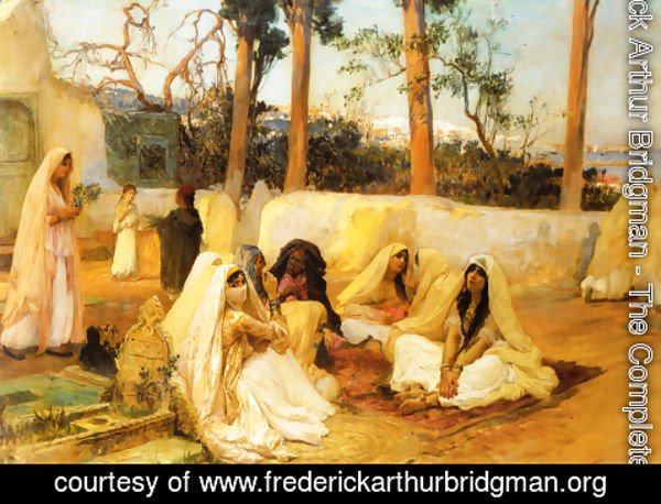 Frederick Arthur Bridgman - Women At The Cemetery  Algiers